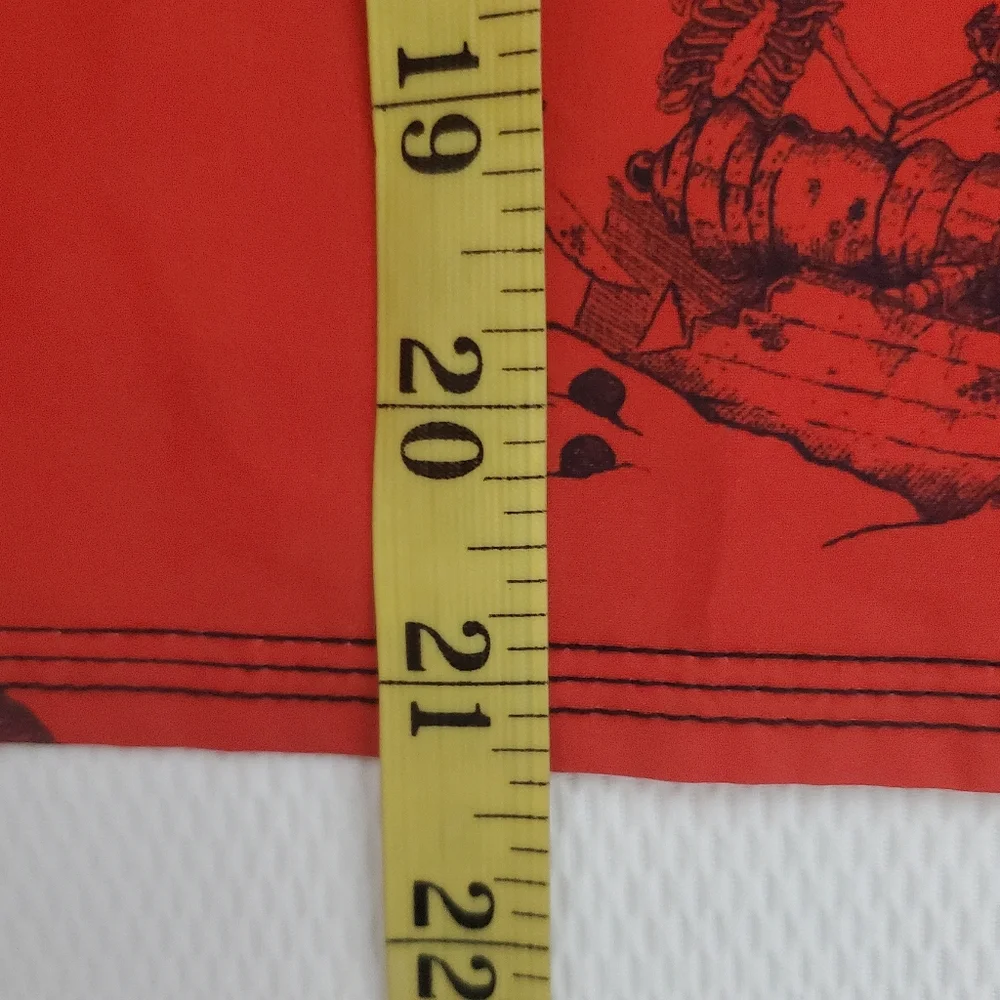 Quiksilver Red Nautical Print Board Shorts 36 Waist